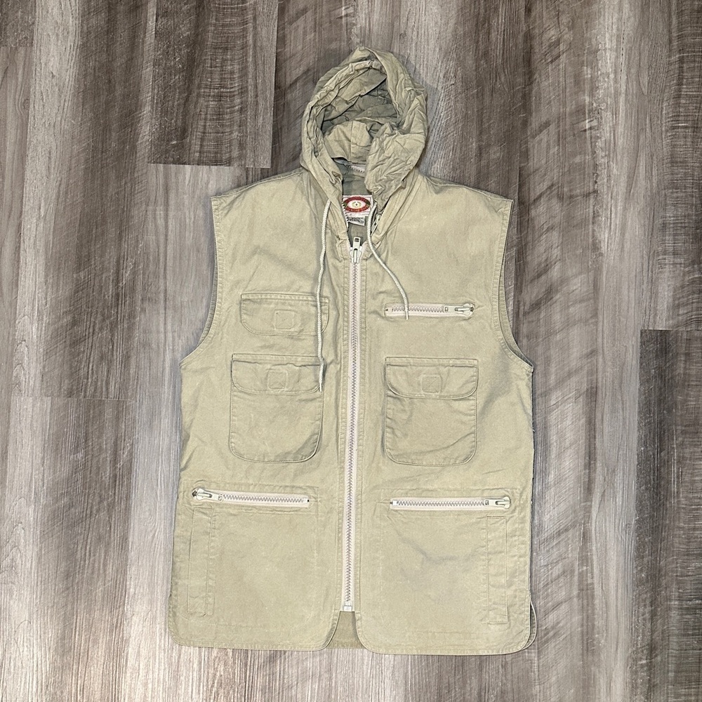 Banana Republic Vintage Hood Safari Photojournalist Mill Vally Era Vest - Small